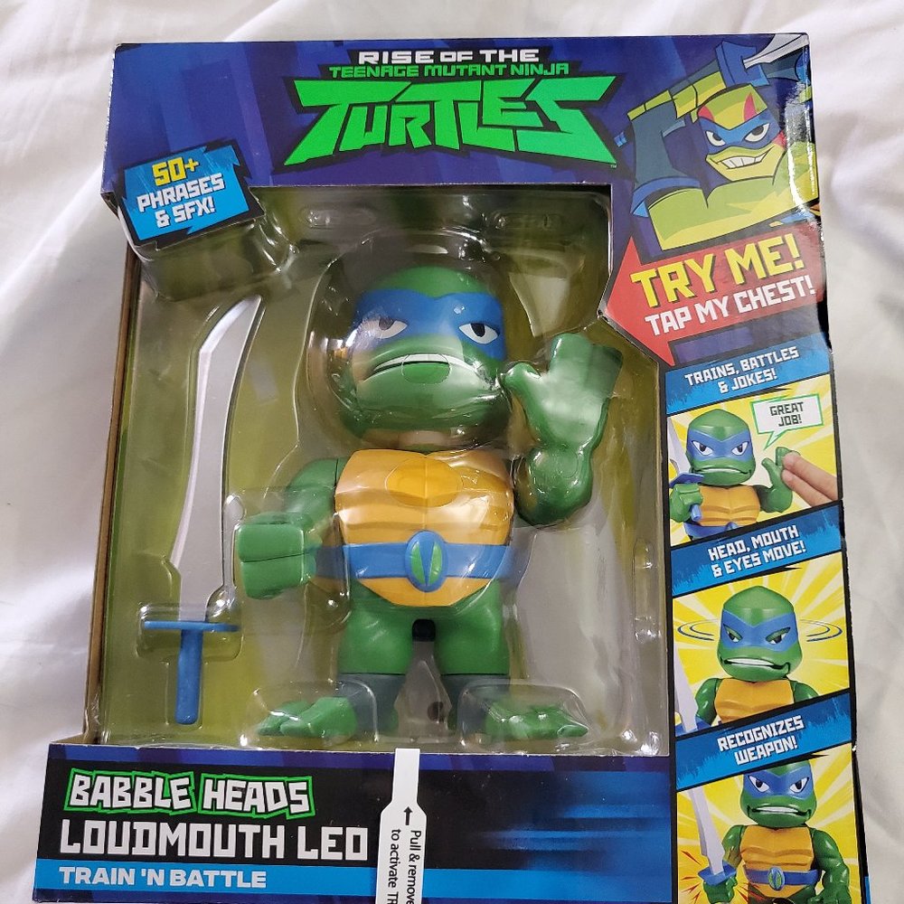 TMNT Babble heads Loudmouth Leo 5' action figure- "NEW"